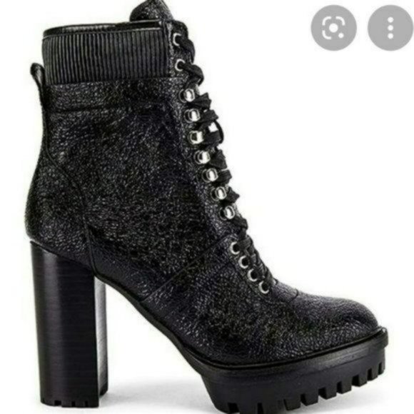 Vince Camuto Shoes - Vince Camuto Ermania Leather Platform Lace-up Bootie -7.5
